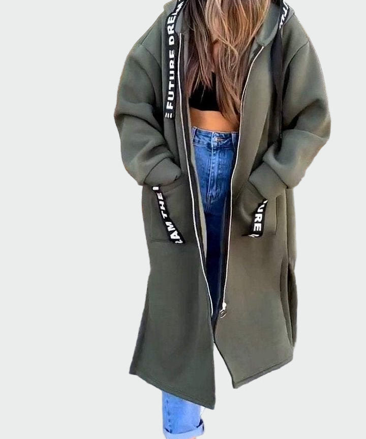 Karina - Dlouhý kabát s kapucí