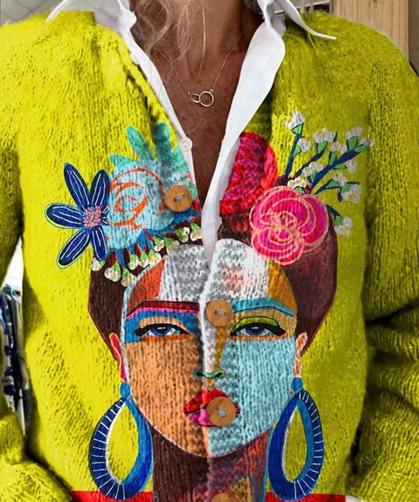 Freda - umělecký kardigan