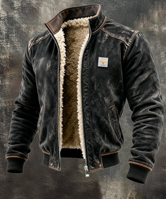 Marin | Vintage bunda s podšívkou ze sherpa materiálu