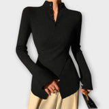 Michiko – Elegantní pletené tričko slim fit střihu