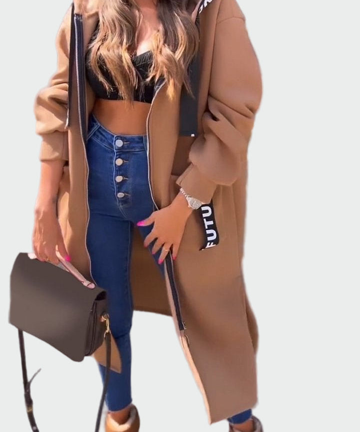 Karina - Dlouhý kabát s kapucí