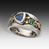 Luz Joias Blue Crystal Prsten Exclusive Vintage Shine