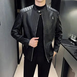 Adrien™ | Elegantní úzká kožená bunda