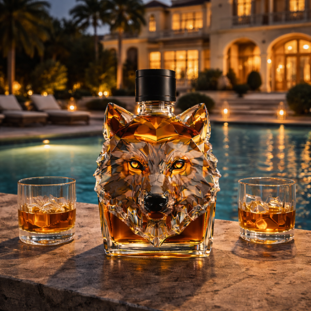 Karafa na whisky Vlk – interiér