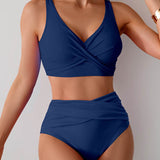 Bikiny Jasmijn s vysokým pasem a twist detailem