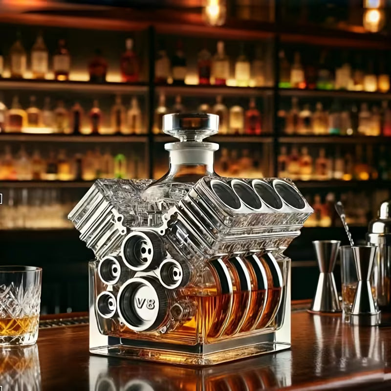Karafa na whisky Motor V8 – interiér