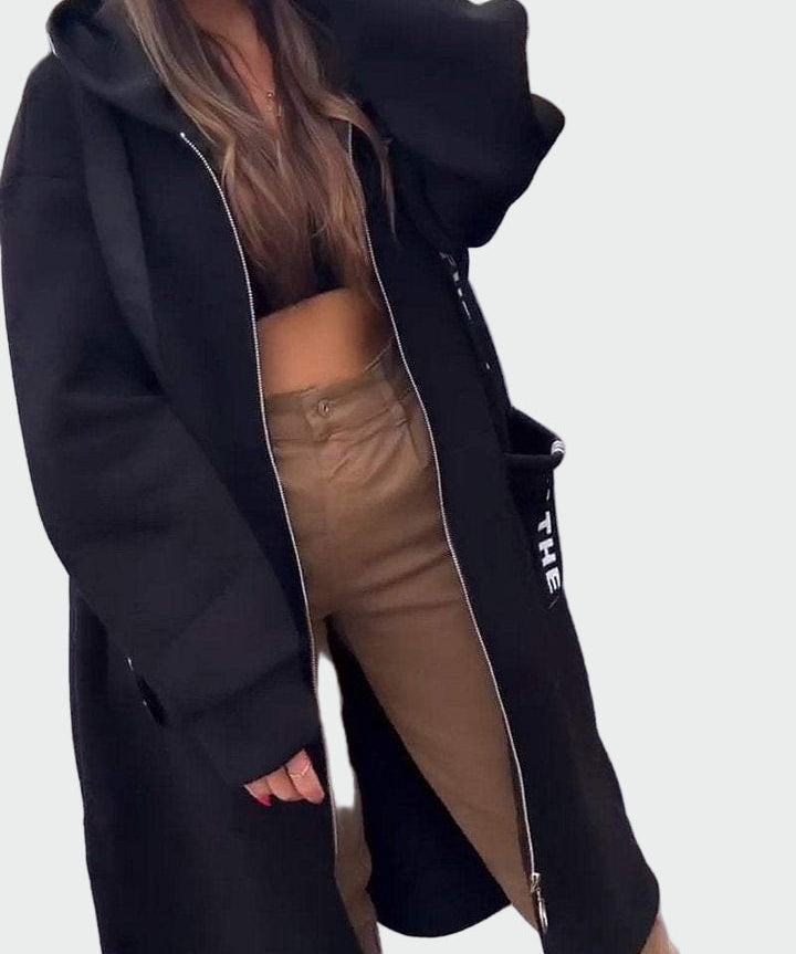 Karina - Dlouhý kabát s kapucí