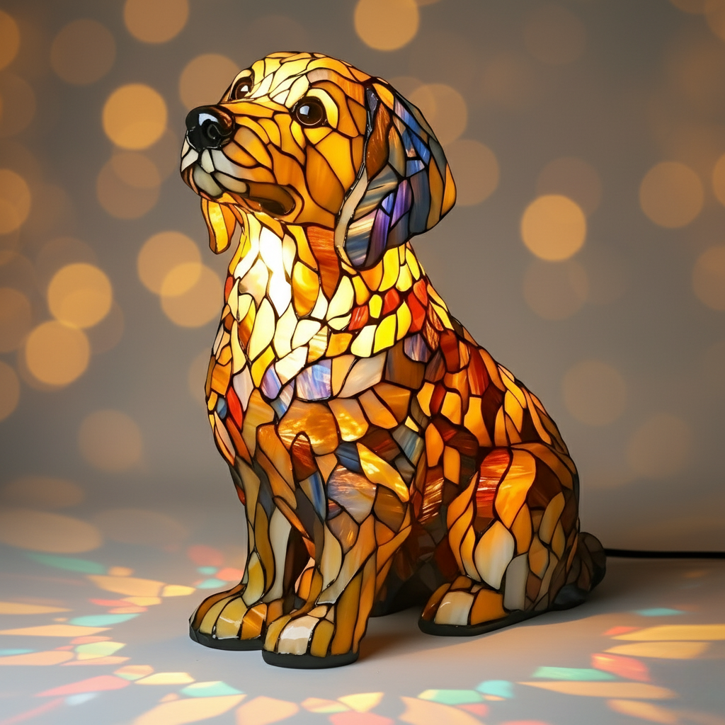 Lily – svítící figurka zlatého retrívra
