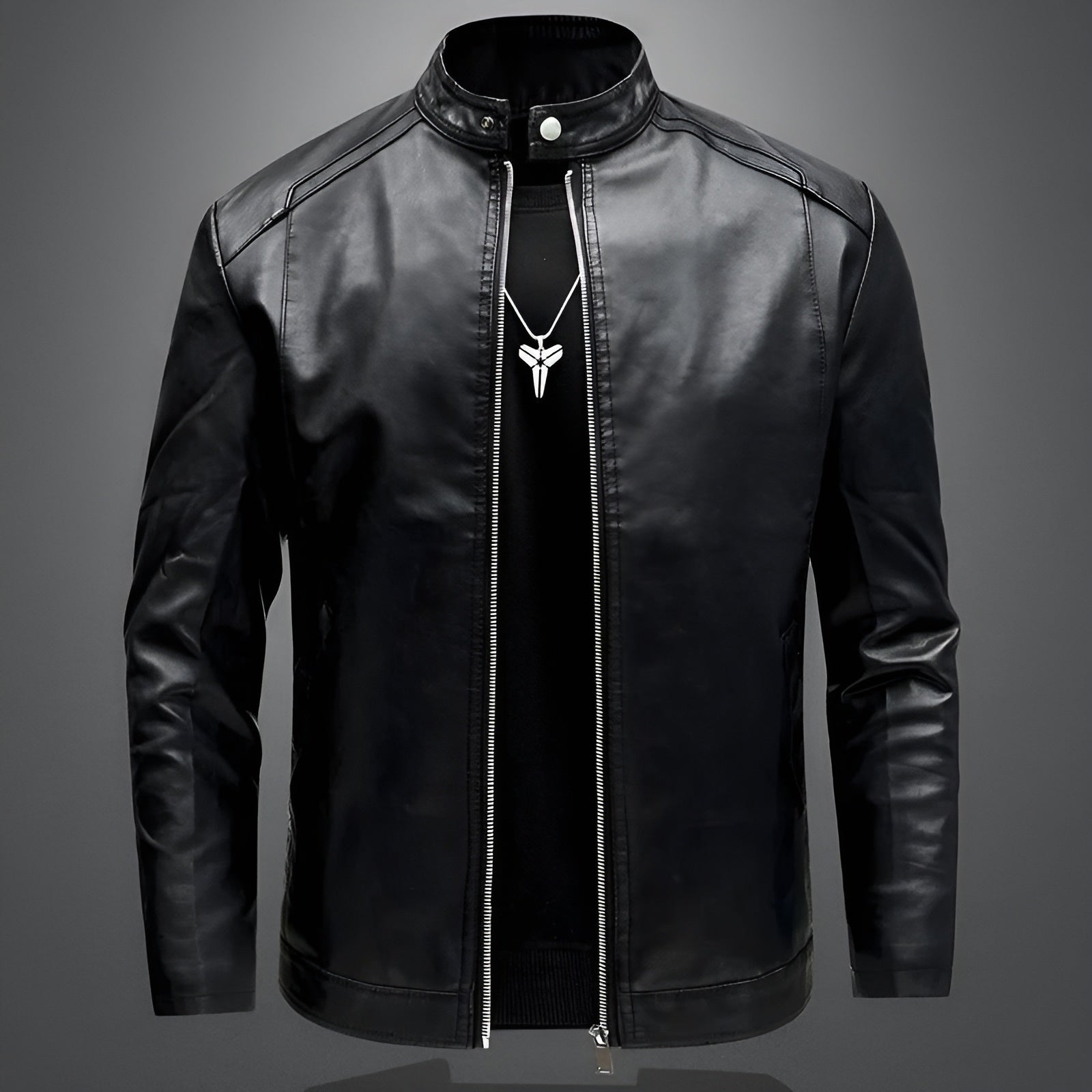 Alexandre™ | Elegantní pánská kožená motorkářská bunda